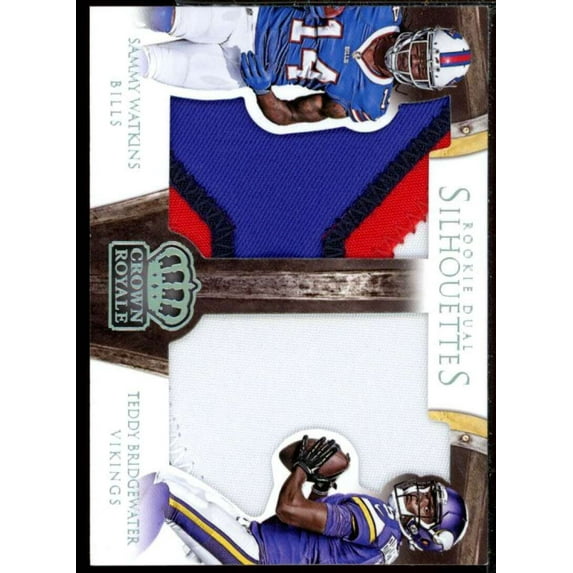Sammy Watkins Teddy Bridgewater 2013 Crown Royale Dual Rookie Silhouette #DSRD1