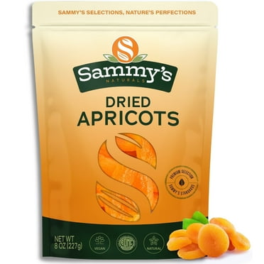 Sammy's Delicious Dried Apricots - Perfect Snack 8 oz