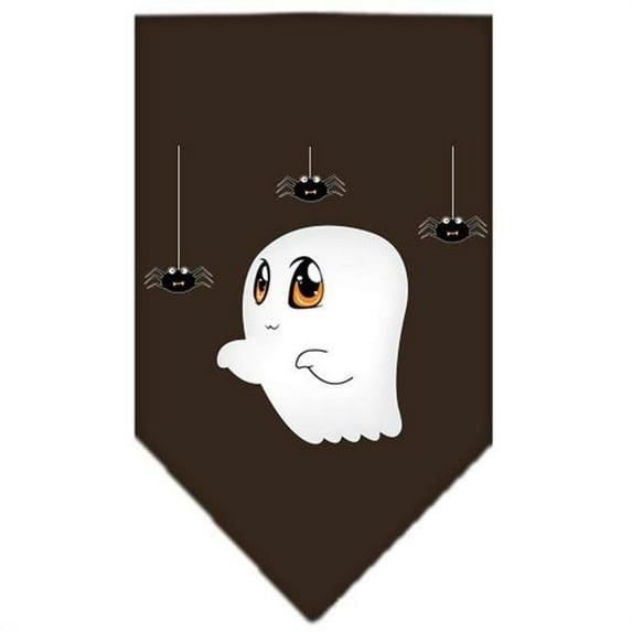 Sammy the Ghost Screen Print Bandana, Brown - Large