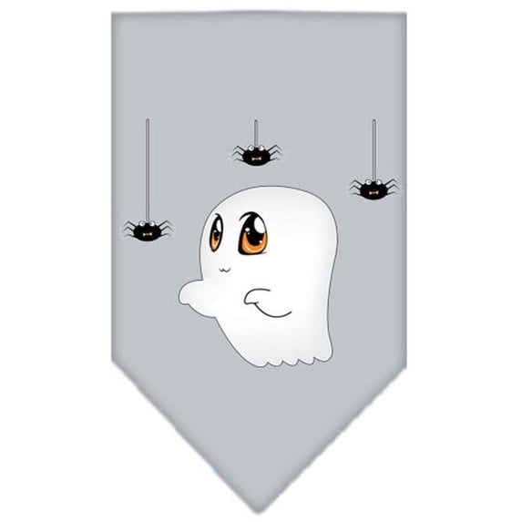 Sammy the Ghost Screen Print Bandana, Grey - Small