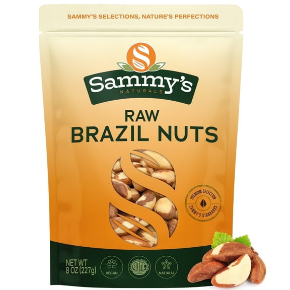 Sammys Raw Brazil Nuts - Rich Flavor Brazilian Nuts, 8 oz
