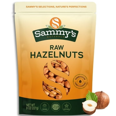 Sammys Raw Hazelnuts With Skin - Nutritious Snack 8 oz