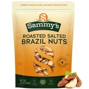 Sammys Roasted Salted Brazil Nuts - Delicious and Crunchy, 16 oz