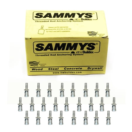 Sammys X-press Rod Anchor Super Screw, Swivel Head with 1/2 in. Threaded Rod Fitting, for Steel Purlin (Pkg.=25)
