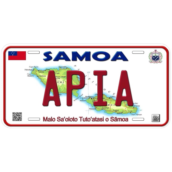 Samoa Apia Custom Novelty Car License Plate
