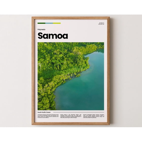 Samoa Poster, Samoa Print, Samoa Photo, Samoa Art, Polynesia Poster, Polynesia Print, Travel Poster Gift, 12x18 UNFRAMED