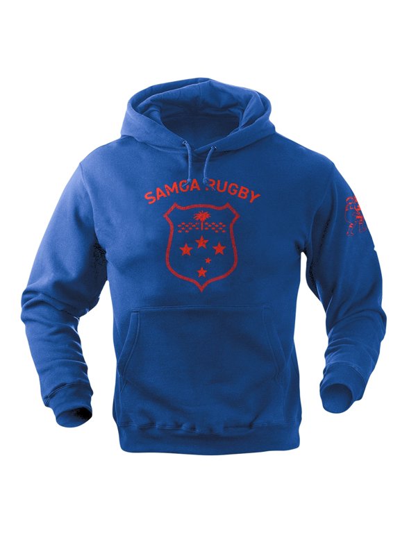 Samoa Rugby Logo Hoodie - Royal / X-Large