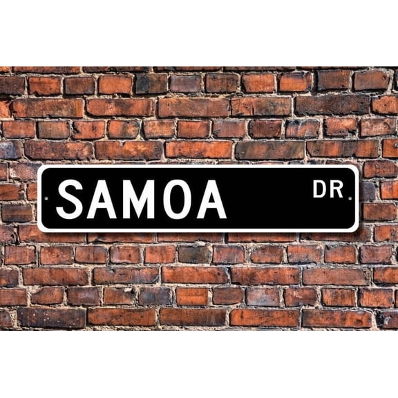 Samoa Samoa Gift Samoa Sign Souvenir Samoa native Samoa visit Samoa vacation momento Quality Metal Aluminum Sign - Size: 16 x 4 Inches