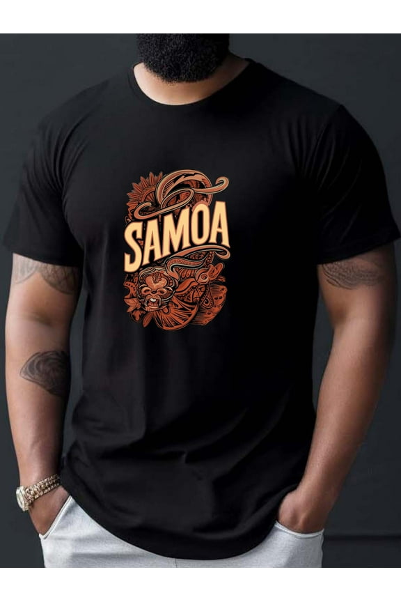 Samoan Culture Pattern Print T-Shirt - Soft, Breathable, And Comfortable For All Seasons - Regular Fit, Slight Stretch, And Knit Fabric