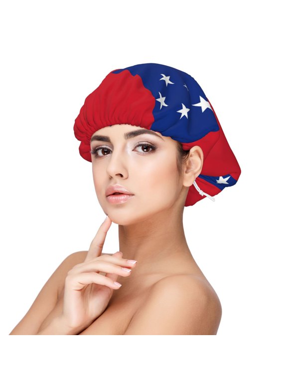 Samoan Flag Satin Bonnet Adjustable Hair Bonnet For Sleeping Hair Bonnets For Women Curly Natural Hair