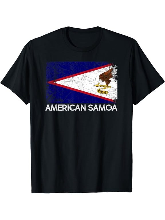 Samoan Flag T-Shirt | Vintage Made In American Samoa Gift