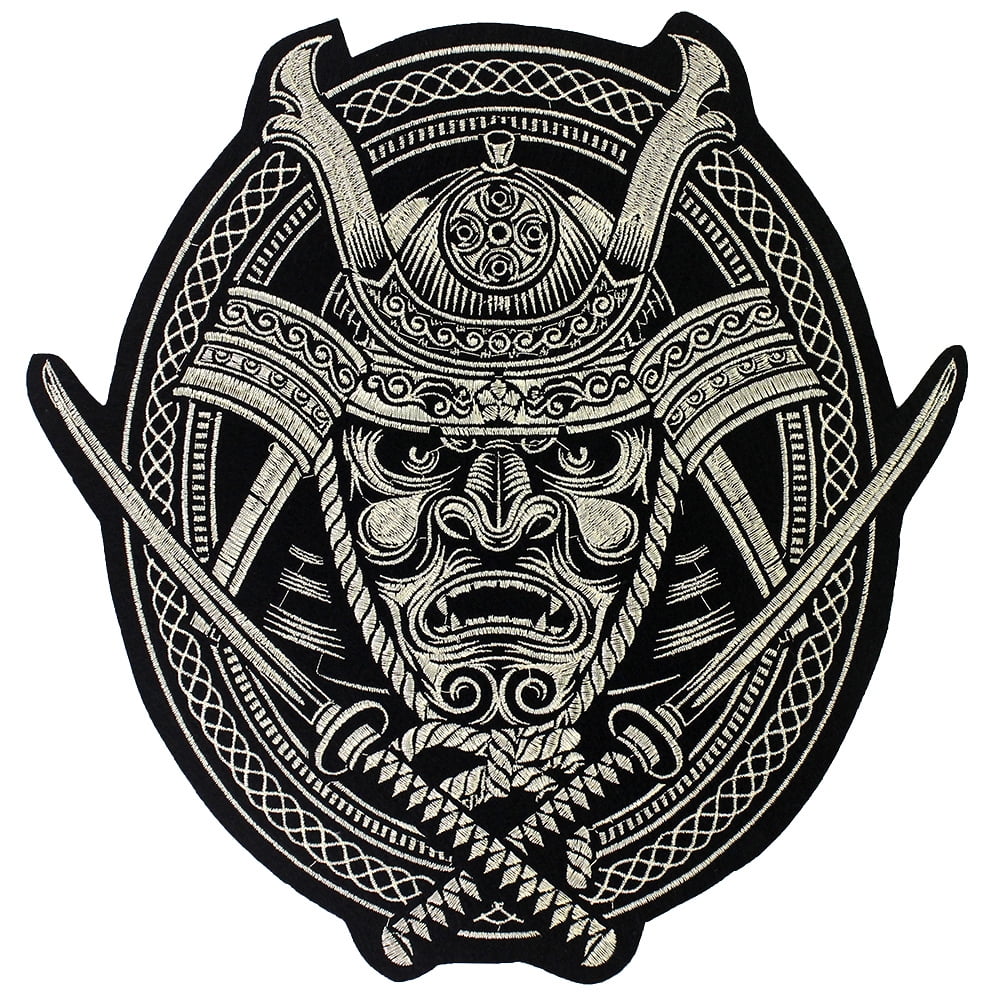 Samurai Back Patch Samouraï Large Back Patch Embroidery Applique Iron on Patches for ...