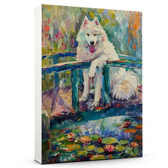 Samoyed Art Print Poster, Dog Canvas, Samoyed Wall Art Decor, Dog Art Home Decor Artwork For Bedroom Living Room Bathroom Decor