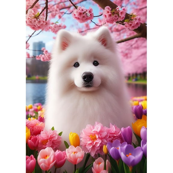 Samoyed - Best of Breed DCR Spring House Flag