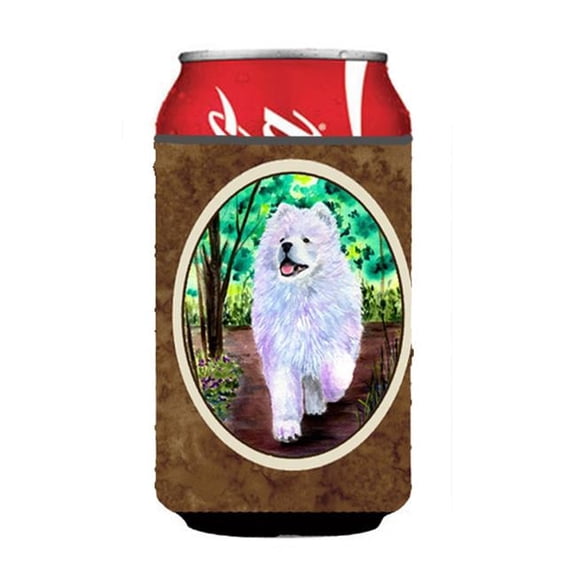 Samoyed Can or bottle sleeve Hugger 12 oz.