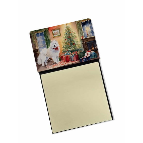 Samoyed Cozy Christmas Sticky Note Holder 3.25 in x 5.25 in