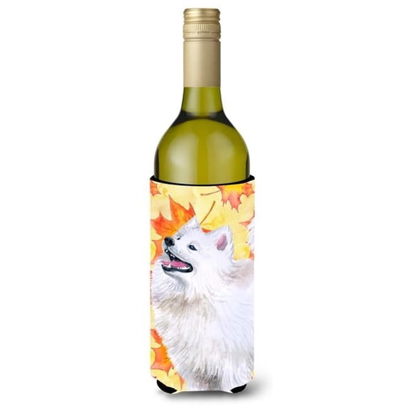Samoyed Fall Wine Bottle Beverge Insulator Hugger