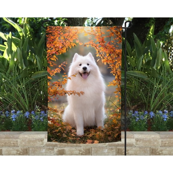Samoyed Garden Flag