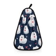 thumbnail image 1 of Samoyed Heart Pattern Hand Towel Quick Drying Home Storage Kitchen Towel Hooks Dish Cloths, 1 of 6