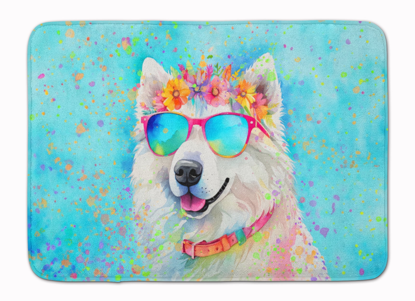 Samoyed Hippie Dawg Memory Foam Kitchen Mat