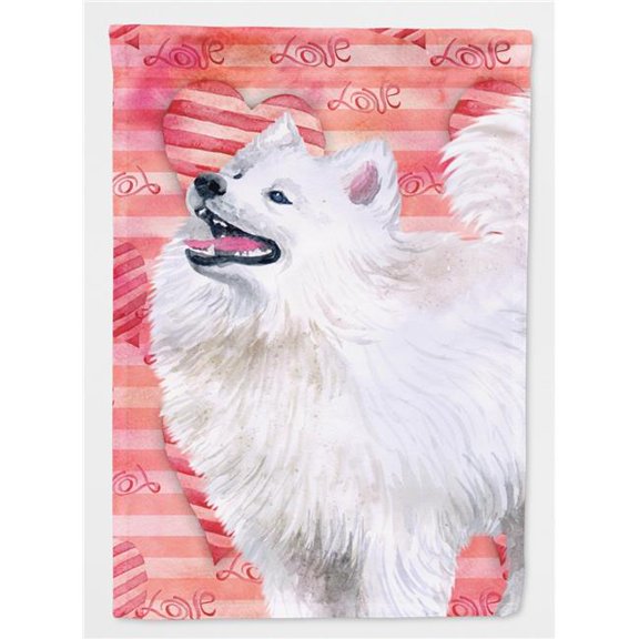 Samoyed Love Flag Canvas - House Size