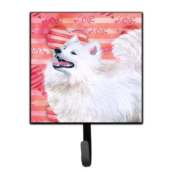 Samoyed Love Leash or Key Holder Red