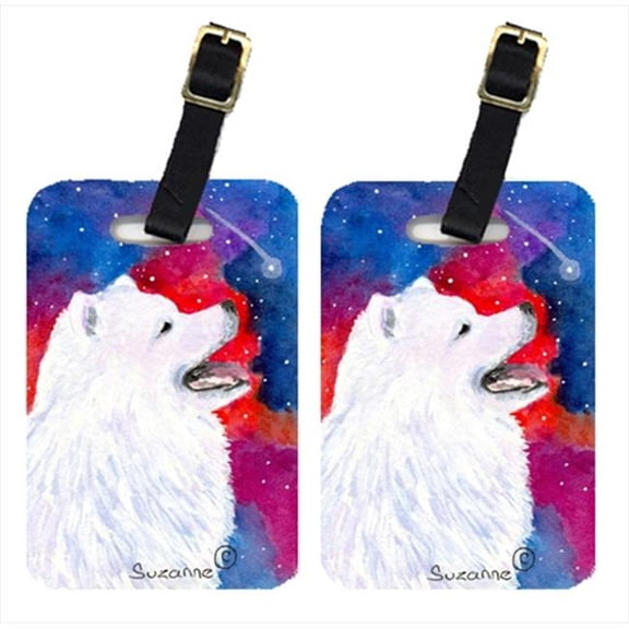 Samoyed Luggage Tag - Pair 2- 4 x 2.75 In.