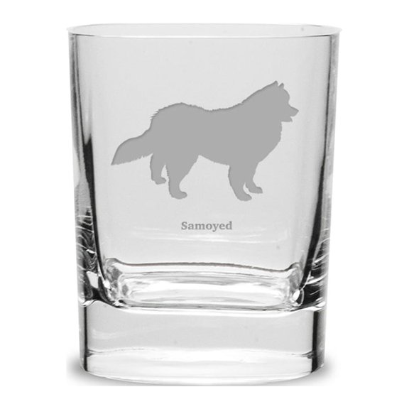 Samoyed Luigi Bormioli 11.75 oz Square Round Double Old Fashion Glass