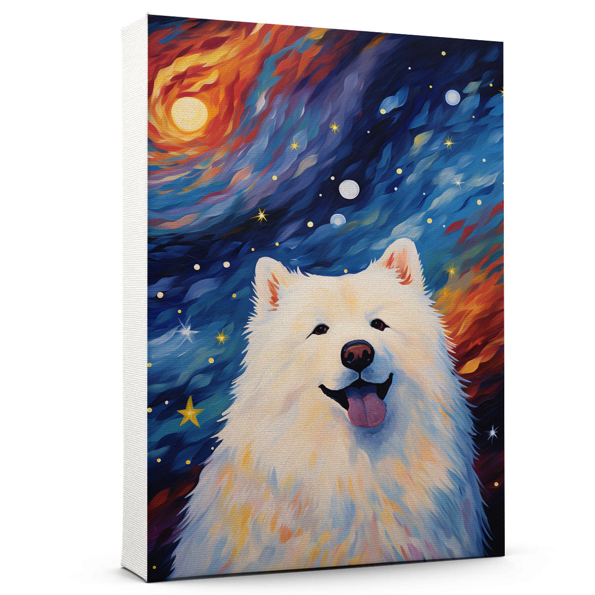 Samoyed Paintings Canvas for Wall Decorations - Paintings Starry Night ...