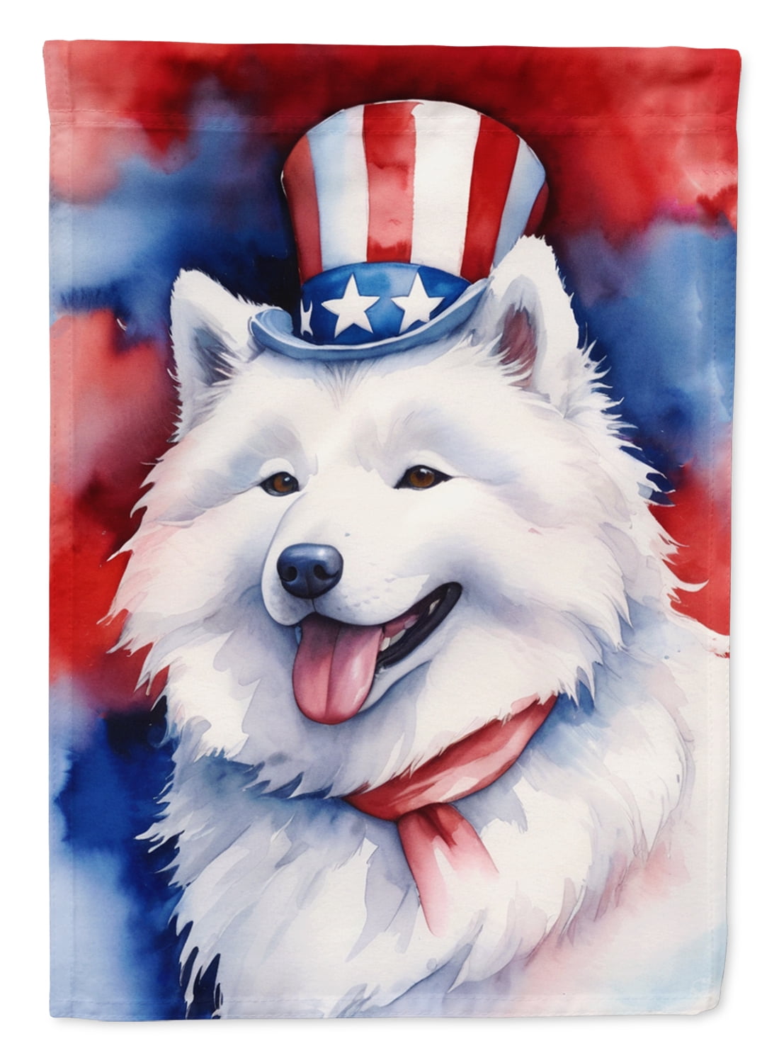 Samoyed Patriotic Garden Flag 11.25 in x 15.5 in