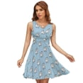 thumbnail image 1 of Samoyed Pattern Sleeveless Dress Women Summer Evening Dresses Ladies Sundress, 1 of 7