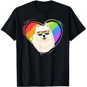 Samoyed Rainbow Heart Gay Pride LGBT Tshirt Dog Lover Gifts