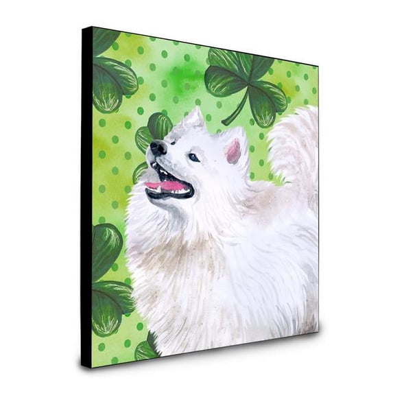 Samoyed St Patricks Artwork Panel Wall Decor