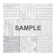 Sample - Aluminum Metallic Metal Basketweave Parquet Mosaic Tile Kitchen Wall Backsplash