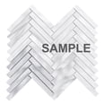 thumbnail image 1 of Sample - Aluminum Metallic Metal Herringbone Mosaic Tile Kitchen Fireplace Backsplash, 1 of 6