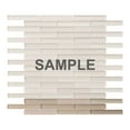thumbnail image 1 of Sample - Beige Sand Champagne Metallic Glass Brick Joint Mosaic Tile Kitchen Backsplash, 1 of 6