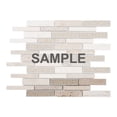 thumbnail image 1 of Sample - Beige Sand Crema Marfil Marble Stone Glass Mosaic Tile Kitchen Wall Backsplash, 1 of 6