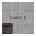 thumbnail image 1 of Sample - Black Crackle Glass Basketweave Parquet Mosaic Tile Kitchen Bath Wall Backsplash, 1 of 6