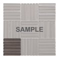 thumbnail image 1 of Sample - Brown Cold Spray Crystal Glass Basketweave Parquet Mosaic Tile Wall Backsplash, 1 of 6