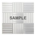 thumbnail image 1 of Sample - Brushed Nickel Stainless Steel Metallic Parquet Mosaic Tile Kitchen Backsplash, 1 of 6