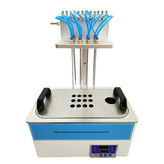 Sample Concentrator 110V Bath-Typed Termovap Nitrogen Water Bath Blower 12 Holes