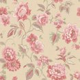 thumbnail image 1 of Sample for Display Purpose Only. Concord Wallcoverings Textured Wallpaper floral Featuring rose flowes leaves, pink red green beige, 7 In x 10 In, AB42438, 1 of 1