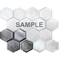 thumbnail image 1 of Sample - Modket Gray Aluminum Hexagon Modern Metallic Modern Mosaic Tile Backsplash Kitchen Wall, 1 of 6