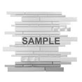 thumbnail image 1 of Sample - Modket Industrial Stainless Steel Swirl Linear Blend Modern Mosaic Tile Backsplash, 1 of 6