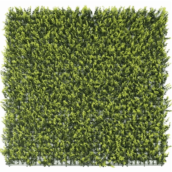 Sample Panel of Yellow English Artificial Boxwood Wall (Small Sample) Commercial Grade UV Resistant