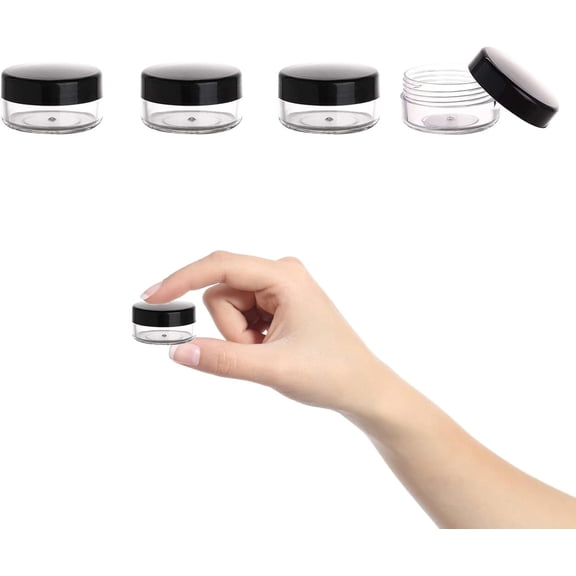 Sample Pots For Cosmetics, 4 Pcs 10 Gram Small Pots With Lids, Make Up Pot, Little Pot With Lid Sample Jars With Lids Plastic Makeup Containers