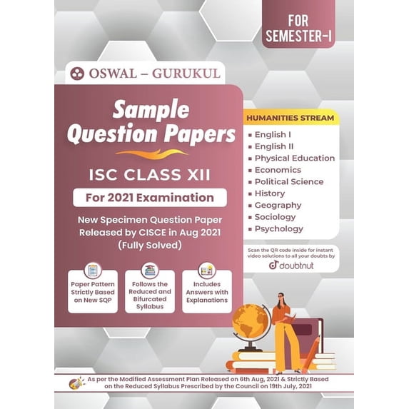 Sample Question Papers for ISC Humanities Stream: Class 12 Semester I ...