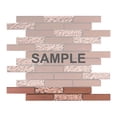 thumbnail image 1 of Sample - Rose Gold Metallic Metal Glass 2/3 offset Linear Mosaic Tile Kitchen Backsplash, 1 of 6