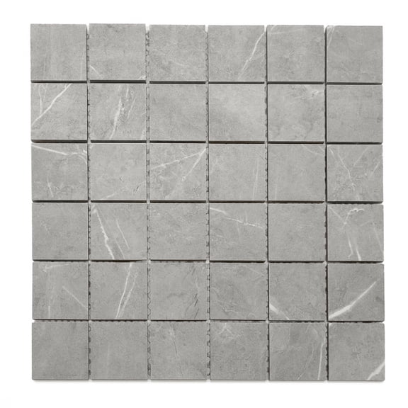 The Tile Life Chaplin Gray Matte Porcelain Mosaic Floor & Wall Tile, 4 x 4 in, 1-Piece Sample
