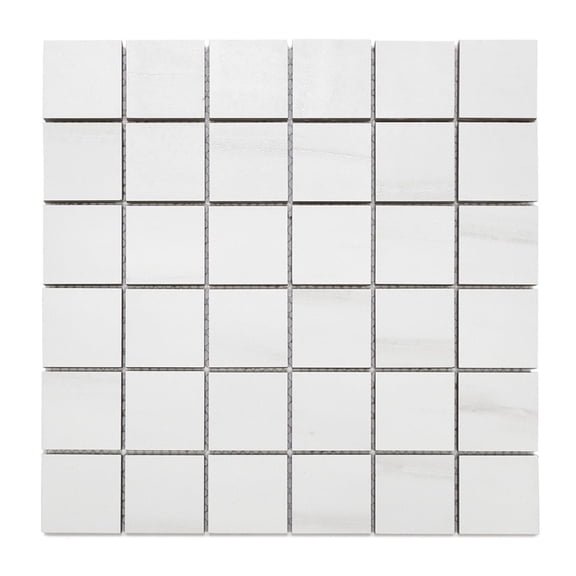 The Tile Life Dolomites White Matte Porcelain Mosaic Floor & Wall Tile, 4 x 4 in, 1-Piece Sample
